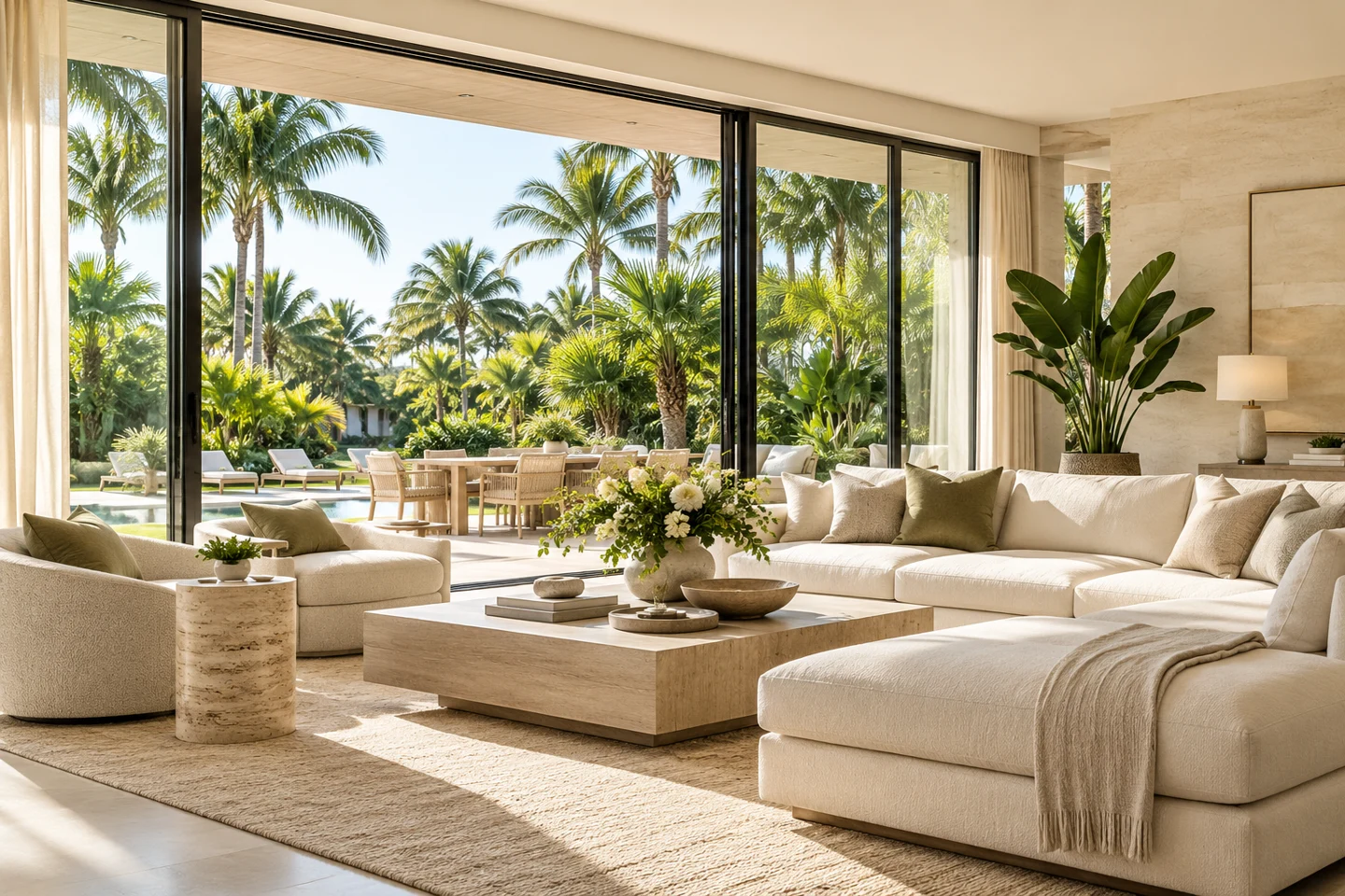 Illustrative bright contemporary home interior
